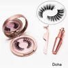 5 Magnetic Eyelashes natural False Eyelashes Magnet Lashes Magnetic Liquid Eyeliner & Magnetic False Eyelashes & Tweezer Set J173