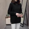 Maglioni da donna Donamol Plus Size-Possono 2021 Autunno Inverno Dolcevita Pullneck Manica lunga con una tasca Le donne sciolte in maglia