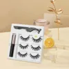 Hotsell 3 Pairs Magnetic Eyelashes Set Waterproof Long Lasting Magnet Liquid Eyeliner& Magnetic Lashes & Tweezer Set Eyelash Extension