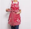 29 Design Cotton Retro flower Kitchen Apron girl Flirty Aqua Damask Ruffled Chef Floral Cooking Aprons double layers top quality