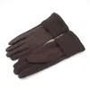 Fashion- Women winter new herringbone Ni lady fashion outdoor touch screen riding warm non-falling gloves.