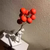 Luksusowy Balon Dziewczyna Posągi Banksy Latające Balony Dziewczyna Art Rzeźba Żywica Craft Home Decoration Christmas Gift 57cm