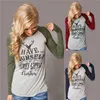 Luva hristmas Mulheres Long Camisetas Elk Xmas cervos T-shirt Letter Listrado Blusa Casual Papai Noel Tees Top Fashion Vestuário pulôver