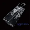 Durable Clear Transparent Picnic PVC Champagne Wine Ice Pouch Cooler Bag with Handle YD0447