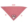 Nieuw Pet Valentine Sjaal Lip Print Dog Bib Love Pet Grid Handdoek Geschenken voor Pet Plaid Print