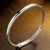 Grossist-män smycken varm manschett armband kedja kvinnor bangle silverpläterad mode armband justerbart expanderbart armband