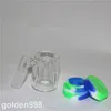 Catcher de cinzas de cinzas de vidro de vidro de 14 mm com silicone jar jarra matriz perc bubbler cinzas apanhadores dabber ferramentas