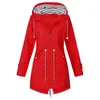 Loozykit 여자 재킷 코트 방수 전환 비옷 2020 야외 하이킹 옷 경량 패션 비옷 플러스 사이즈