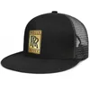 Rolls Royce RR logo symbole emblème Unisex Flat Brim Trucker Cap Cool Vintage Baseball Hats Logo gay les arc-en-ciel brillant Métal or h250j