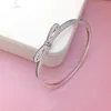 Bracciale con fiocco romantico per Pandora Designer di lusso Bracciale in argento sterling 925 con diamanti CZ Confezione regalo di San Valentino