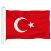 Bandera de Turquía personalizada de 90x150cm, banderas nacionales de países turcos, 3x5 pies de Turquía, Fying, colgante para decoración, guerra del ejército