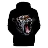Tiger 3d Hoodies 소년/소녀/어린이 새로운 패션 프린트 허스키 긴 소매 캐주얼 스웨트 셔츠 호랑이 3D 후드 스 맨 탑 여자 옷
