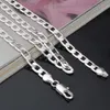 Factory Price Curb Cuban Mens Necklace Chain 925 Silver Necklaces for Men Woman Fashion Jewelry 4/6/8/10mm Feast and Party Costume Necklace