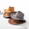 Western Cowboy kepsar Cowgirl Brim hattar barn halm hatt ryttare kepsar män kvinnor sommar utomhus turism hattar casual cap mongolia prärie m1656