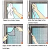 Autoadhesivo Anti mosquito Net Flyscreen Cortina Insecto Mosquito Insecto Malla Ventana Pantalla Suministros para el hogar Cortinas transparentes 1.3M * 1.5M DLH039