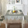 Europe luxury embroidered tablecloth table dining table cover lace table cloth Thick gold velvet retro home fabric chair cover T200107