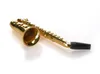 Individuell trumpet saxofon metall mini rörlängd 95mm bälte mesh kreativ bärbar
