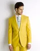 Handsome One Button Groomsmen Notch Lapel Groom Tuxedos Men Suits Wedding/Prom/Dinner Best Man Blazer(Jacket+Pants+Tie) AA159