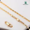 Kasanier 10 stks gouden en zilveren claviculaire kettingstempel mode vrouwen 2 mm breedte figaro ketting garantie lange jood261o