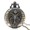 Antique Classic Skull Watches Nightmare Before Christmas Quartz Pocket Watch for Men Women Necklace Chain Timepiece Clock Gift6848533