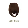 Klip Saç Bangs 100 İnsan Saç Kadınlar için Doğal Düz Düz Düzgün Saçlı Saç Parçası2212597