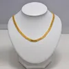 Dubai Arab Indie Złoty Kolor Etniczny Naszyjnik Łańcuch Dla Mężczyzn / Kobiety Party Prezenty Biżuteria Naszyjnik Erytrea Izrael Chunky Luck Chain