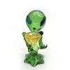 Hookahs Bong Alien Glas Vattenrör Recycler DAB Rig Rökning Handrör Höjd 16.5cm 6.49inch