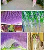 100pcs Banners elegantes Artificial Silk Flower Wisteria Flower Vine Rattan for Garden Home Wedding Decoration Supplies 75cm e 110cm disponíveis