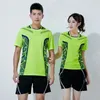 personalità stampa badminton serve tuta da movimento uomo e donna abbigliamento da allenamento in maglia da ping pong a manica corta