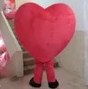 Disfraz de mascota de corazón rojo grande de la cabeza caliente de fábrica 2019 para que lo use un adulto para la venta