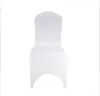 Couleur blanc pas cher housse de chaise spandex lycra élastique housse de chaise poches solides pour la décoration de mariage el banquet whole268e