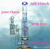 glass hookah bong 16 inches water pipe Hand Painted Beaker dragon with Ice Pinch 16 Inch smoking bubbler