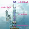 Glas-Shisha-Bong 16 Zoll Wasserpfeife Handbemalter Becherdrache mit Ice Pinch 16 Zoll Rauchsprudler