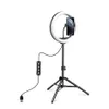 M26 10 인치 LED 셀카 링 조명 라이브 스트림 YouTube Tiktok Vlog Dimmable LED 카메라 뷰티 링 라이트 라이트 라이트 조명 9836379를위한 삼각대 스탠드.