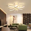 Modern 3C Led Ceiling Lights Aluminum Wave White surface mounted Lustre Avize Lighting 110V-220V for Bedroom Livingroom