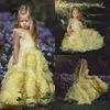 Leuke 2020 bloem meisjes jurken voor bruiloft multilayer 3D bloemen kinderen formele slijtage applique vloer lengte meisje Pegant jurk