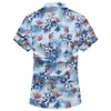  Male Clothing Floral Print Short Sleeve Men Shirts Casual Slim Fit Tops Plus Size 5XL Shirt Chemise Homme Manche Court 20