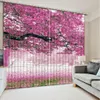 Thousand years old peach Luxury 3D Window Curtain Living Room wedding bedroom