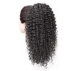 Drawstring Puff Afro Kinky Curly Ponytail African American Short Wrap Human clip in Ponytail Hair Extensions 120g jet puff curl Horsetail
