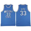 رجال NCAA Brigham Young Cougars 32 Jimmer Fredette Maryland Terps 34 Len Bias ISU Indiana State Jerseys Bird