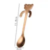 Stainless steel hanging bear coffee spoon Cartoon handle Mixing spoons Home Kitchen Dining Flatware
