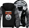 2019 felpa invernale edmonton oilers hockey Uomo donna Caldo addensare Felpe con cappuccio autunno vestiti felpe Giacca con cerniera giacca in pile con cappuccio streetwear