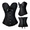 X Sexiga kvinnor Steampunk Renaissance Corset Lace Up Boned Bustier Waist Trainer Corsets Cincher Plus Size S-6XL Gratis frakt J190701