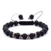 Men's and Women's 8mm Rose Gold Septa Lava Stone Aromatherapy Essential Oil Disperser Bracelet Braided Natural Stone Yoga Bead Bracelet