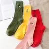 2021 Cotton Socks Unisex Men Women Embroidery Fruits Avocado Banana Pineapple Sock Cute Solid Fruit Heap Hosiery