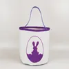 15styles Easter Basket Easter Bunny Storage Bags Egg Candy Baskets Bucket Canvas Sequin Storage Tote Easter Rabbit Bags new GGA3189
