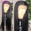 360 Lace Frontal Wig 150% Density Brazilian Straight Virgin Human Hair short Wigs For Black Women Pre Plucked with Baby hair Full End