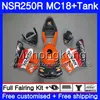 Corpo Para HONDA NSR 250 R MC18 PGM2 NSR 250R NS250 NSR250R 88 89 262HM.22 MC16 NSR250 R RR NSR250RR 1988 1989 88 89 Repsol luz azul Carenagem