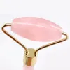 Facial Rose Quartz Roller Massager Natur Hälsosam ansikte Skönhet Kroppshuvud Neckfot Hudvård Ansiktslyftverktyg Ansiktsrull