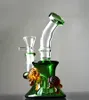 7.0 inç pembe bong nargile sigara aksesuarları su boruları kafa cam dab teçhizatlar su bongs shisha ile 14mm kase s363